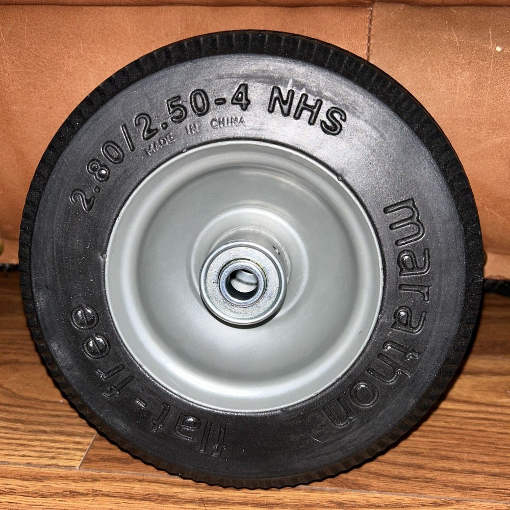 NEW Marathon 2.80/2.50-4" Flat Free All Purpose Utility Tire on Wheel 3" Hub 1/2